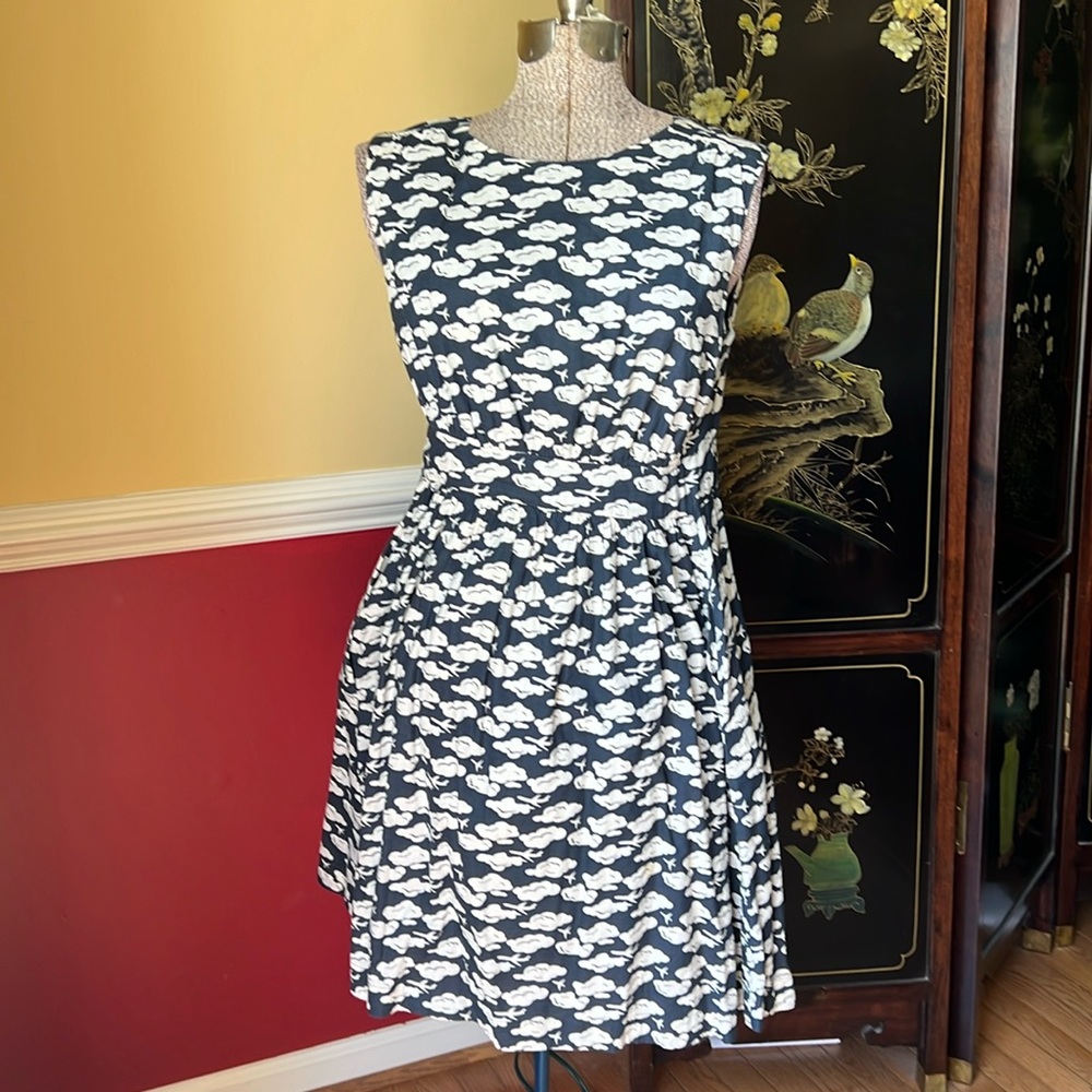 Small Emily and Fin Airplanes in Clouds Lucy Dress